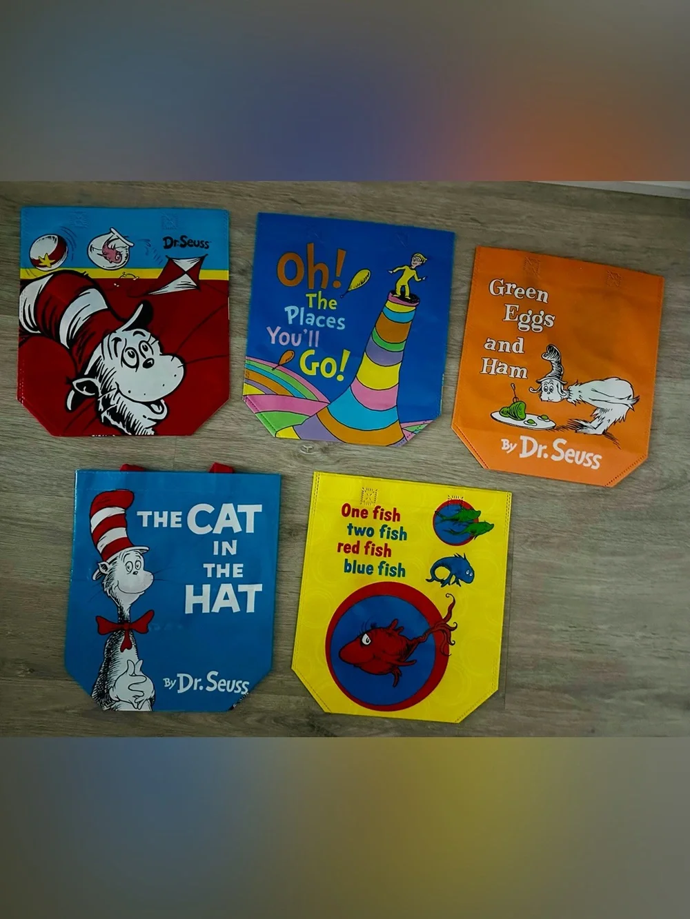 DR. SEUSS Classroom/Homeschool Bundle - 6 Shopper Totes/36 Paper Hats/Alphabet